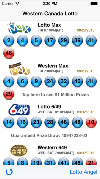 Western Canada Lotto - Lotto Angel