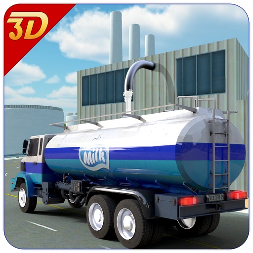 Milk Supply Transporter Truck - Real 3D cargo transport trucking simulation game Icon