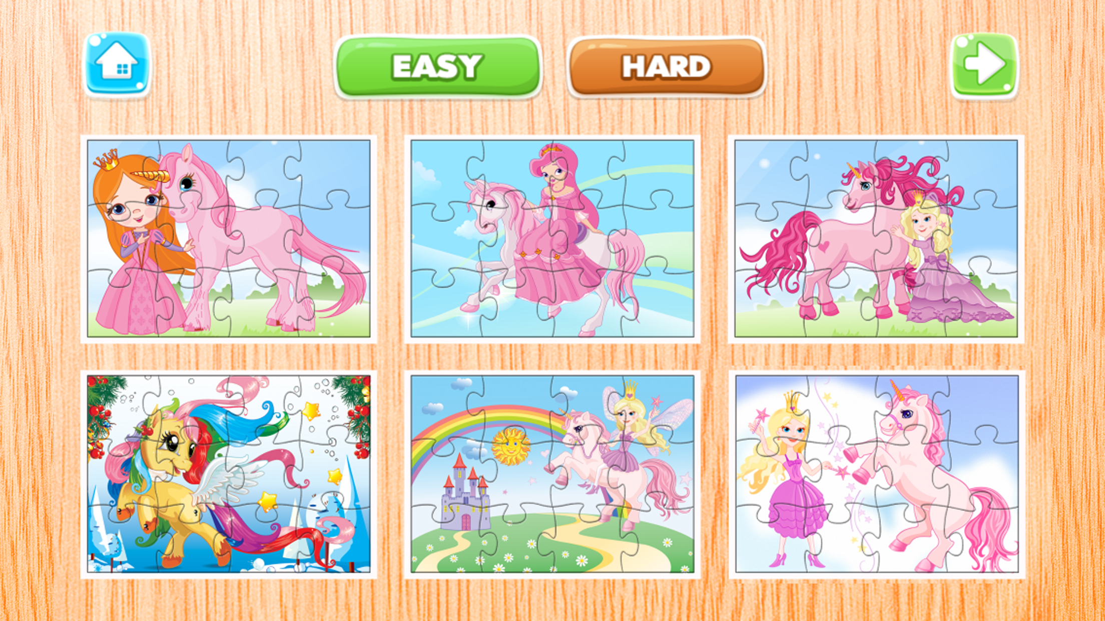 Princess Pony Puzzles - Jigsaw Puzzle for Kids and Toddlers who Love Little Horses and Unicorn Ponies for Free screenshot 2