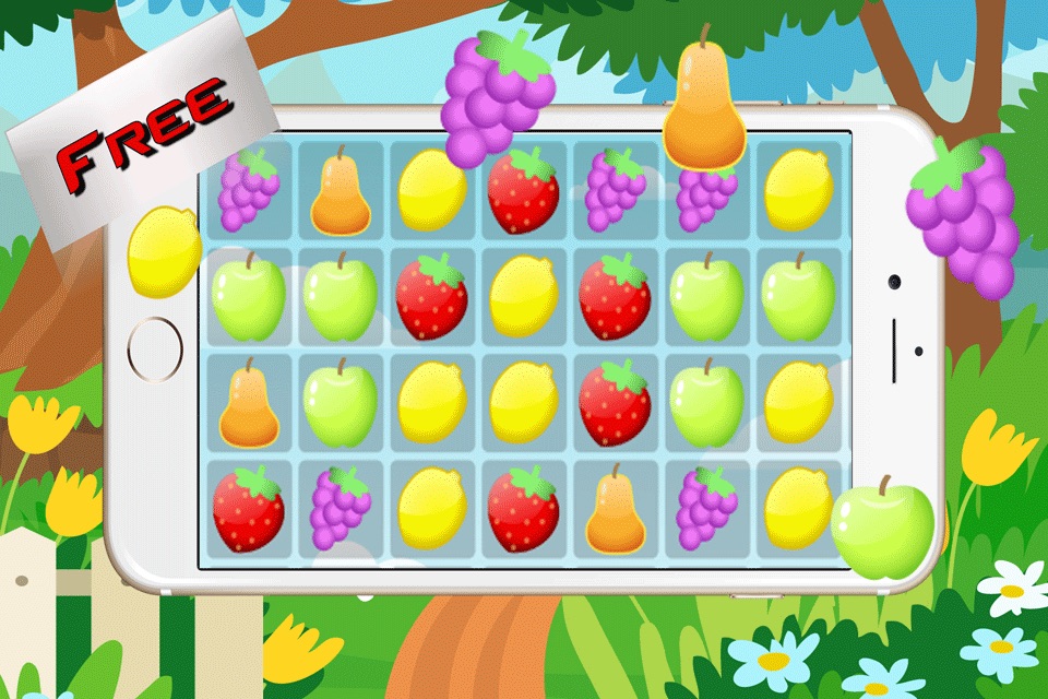 Fruit Shoot Match 3 Puzzle Games - Magic board relaxing game learning for kids 5 year old free screenshot 2