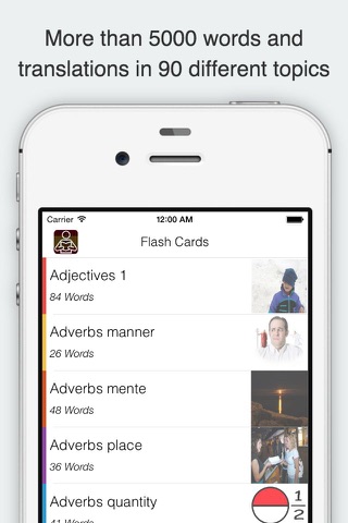 Spanish - English Flashcards & Vocabulary Trainer screenshot 2