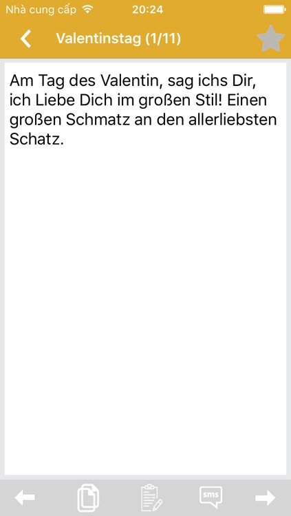 Love SMS (German) - Send emotional message to the family, friends and loved ones.