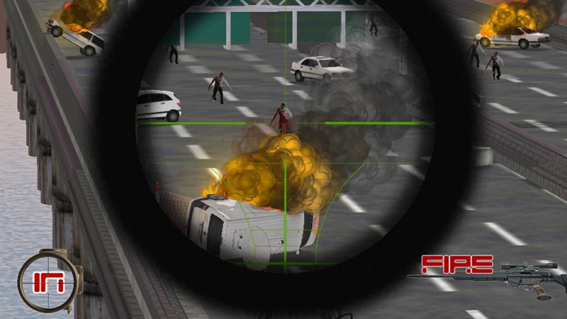 A Zombie Sniper - Highway War Free screenshot 1