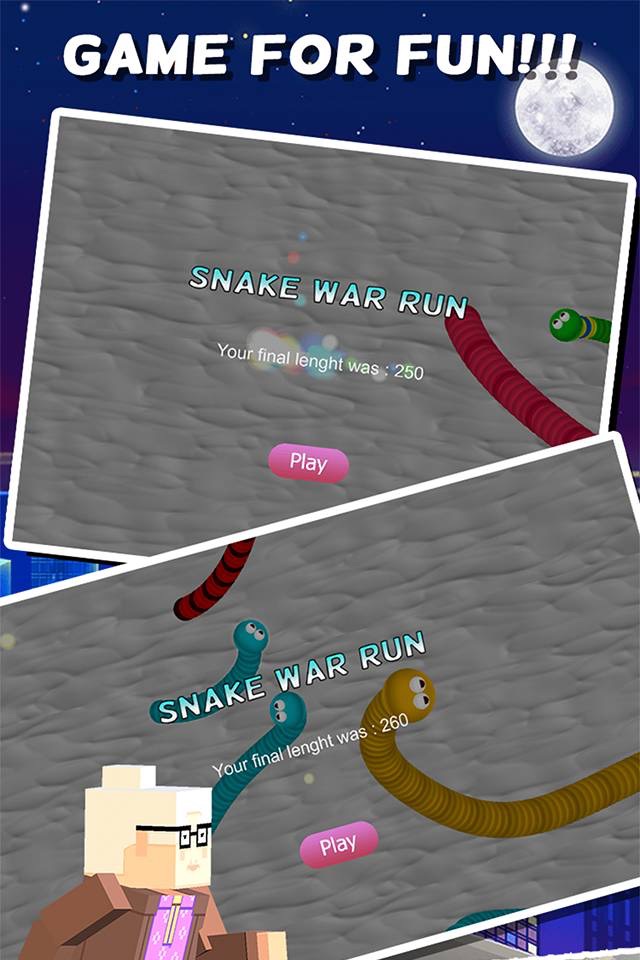 Snake War Run - eat color games screenshot 3