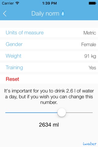 iwater | Hydration daily tracker and drink water reminder for your body balance screenshot 3