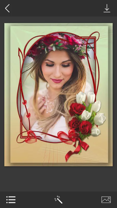 Love Flower Photo Frame - Photo frame editor