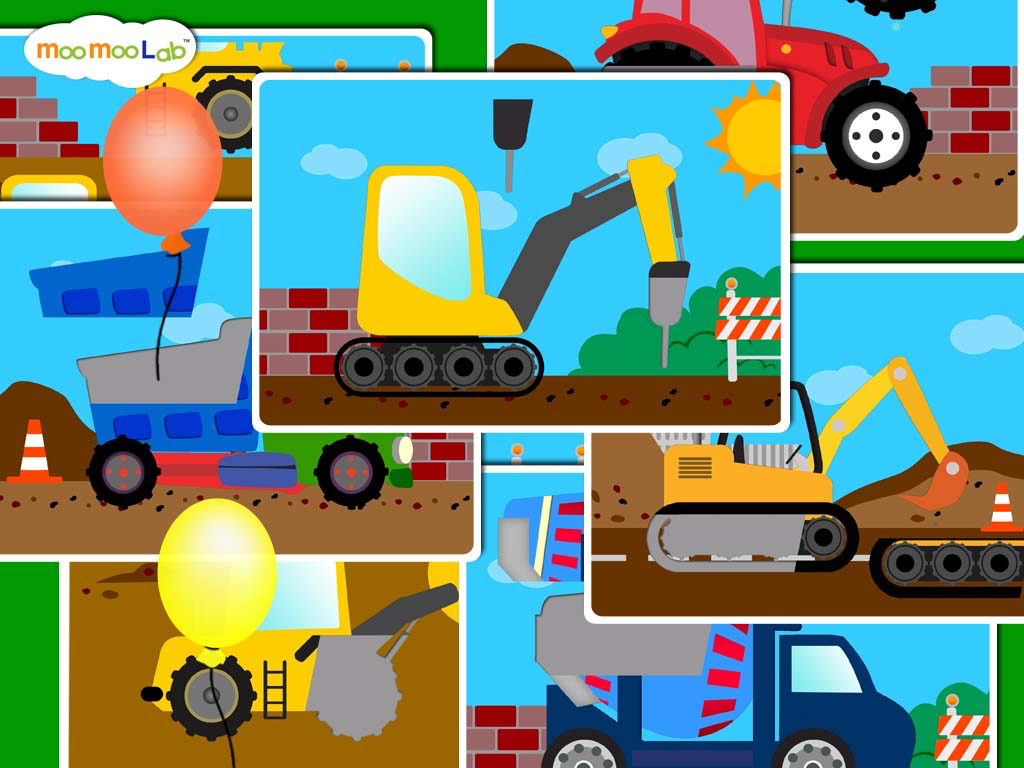 Construction Vehicles - Digger, Loader Puzzles, Games and Coloring Activities for Toddlers and Preschool Kids screenshot 10