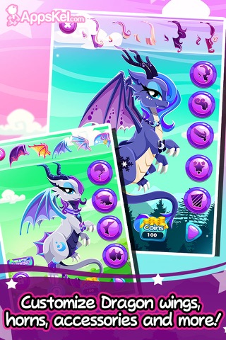 Little Cutie Dragons Dress Up – Magic Friendship Games for Girls Free screenshot 2