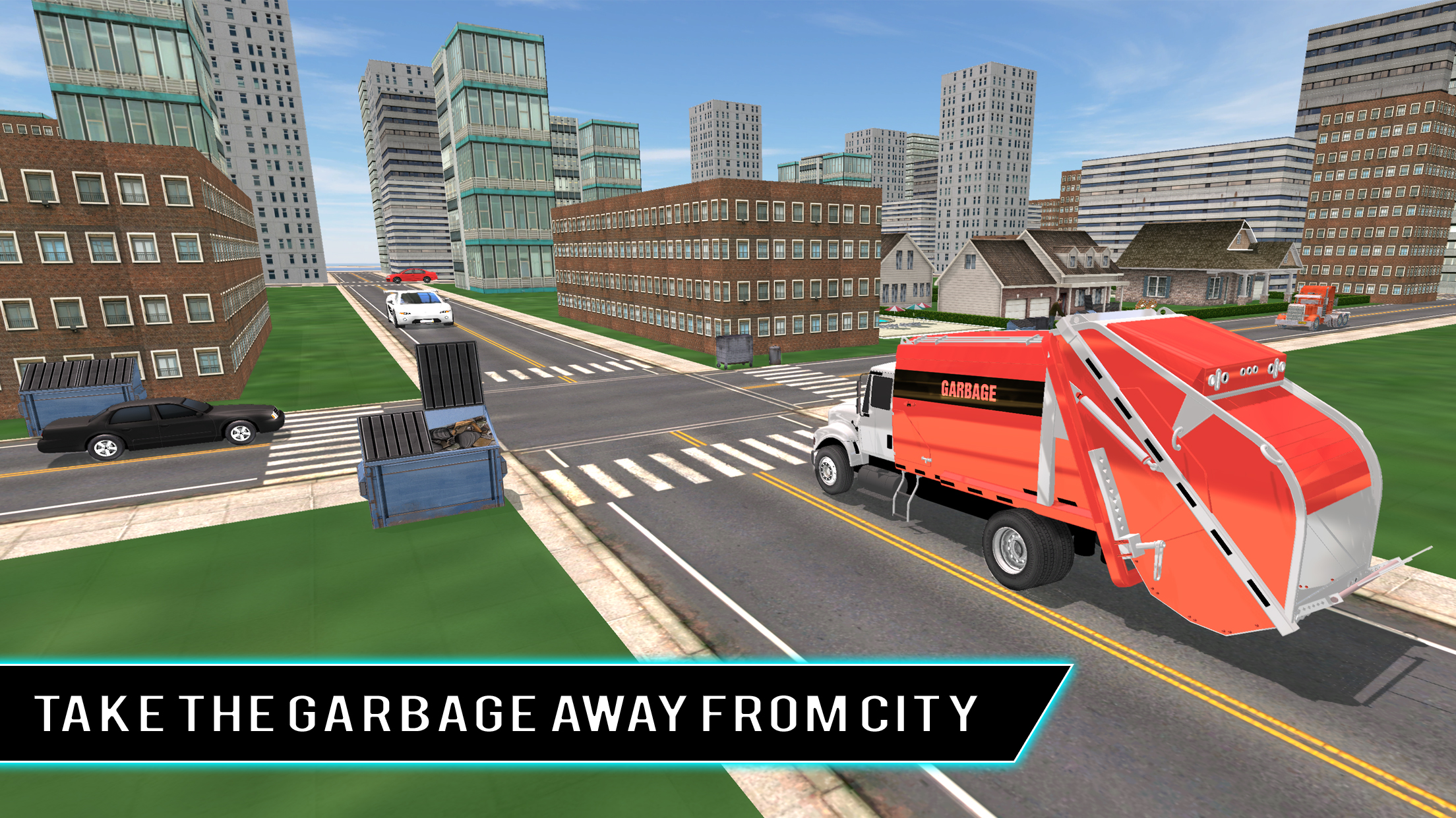 Real city garbage truck sim 3D screenshot 4