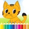 Cat coloring book for kids
