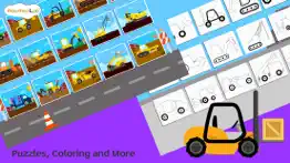 How to cancel & delete construction vehicles - digger, loader puzzles, games and coloring activities for toddlers and preschool kids 2