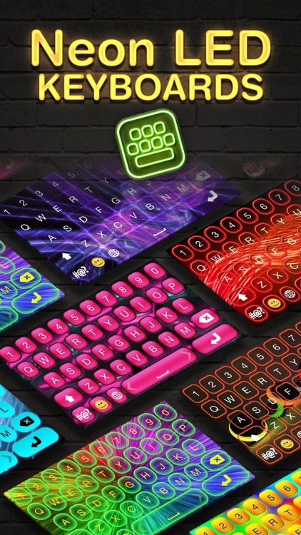 Neon LED Keyboard – Glow Keyboards for iPhone with Colorful Themes and Fonts