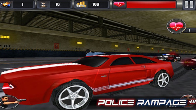 Police Rampage 3D Free (Car Racing y Tiro Juego) screenshot 2