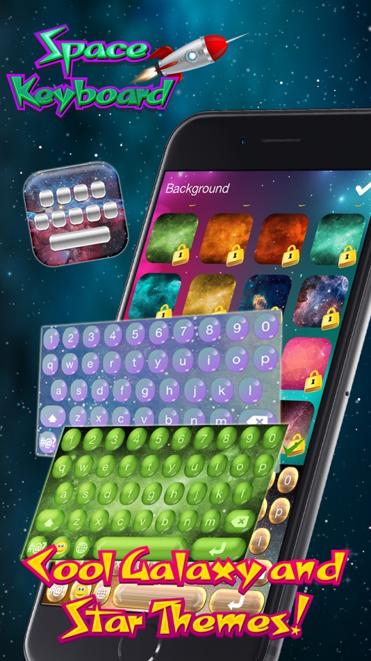 Space Keyboard Free – Custom Galaxy and Star Themes with Cool Fonts for iPhone - 1.0 - (iOS)