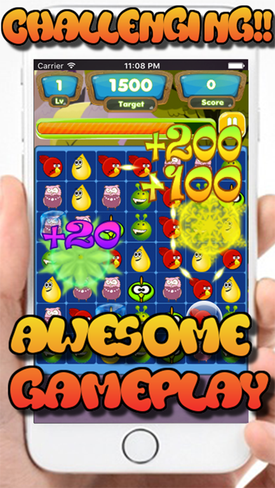 Screenshot #3 pour Furious Birds Match Puzzle