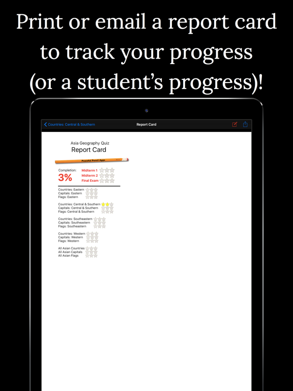Asia Geography Quiz iPad screenshot 5 - Education app
