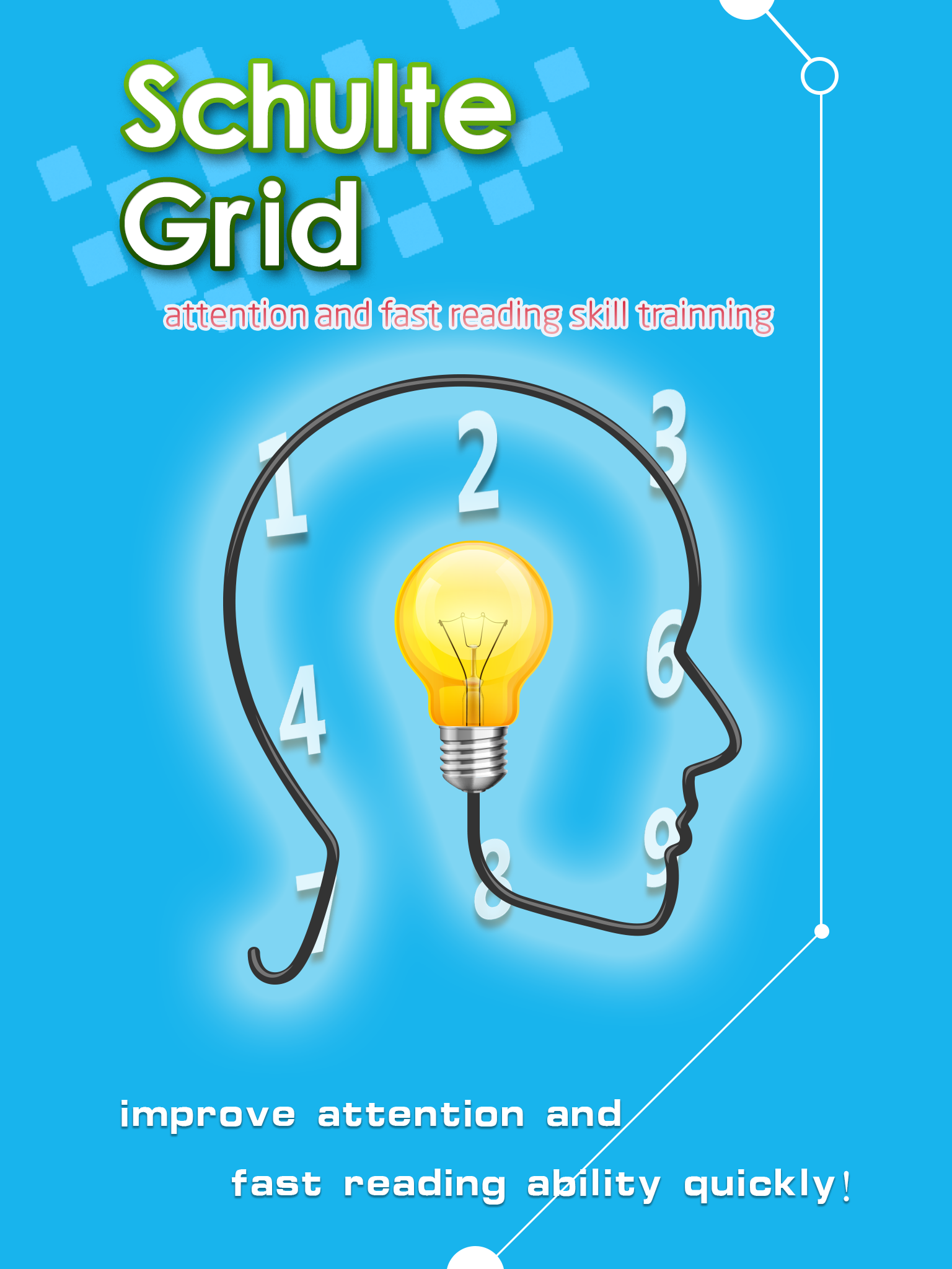 Schulte Grid -attention and fast reading skill trainning