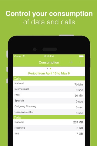 Plan Manager - Data & Call Plan helps you to track - náhled