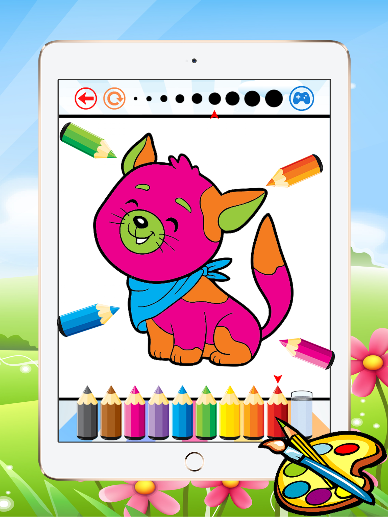Dog & Cat Coloring Book - All In 1 Drawing Paint And Color Games for Kid screenshot 8