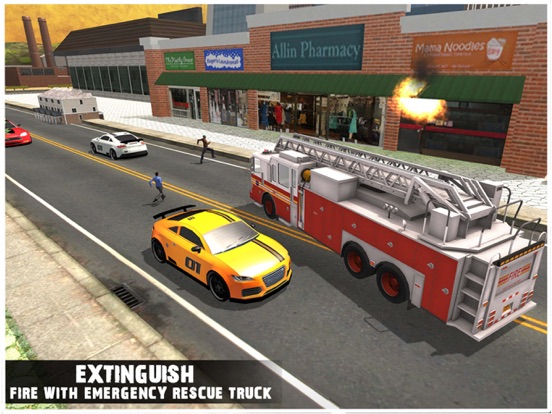 Emergency Rescue Operations - Fire Truck Driving