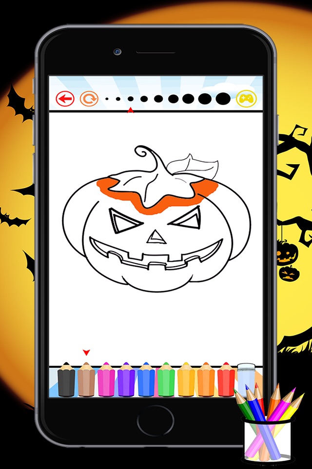 Coloring Book Happy Halloween Free Game For Kids screenshot 4