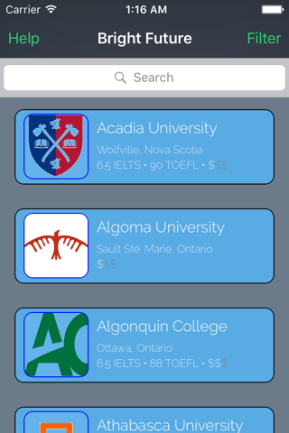 Bright Future - Canada Colleges screenshot 2