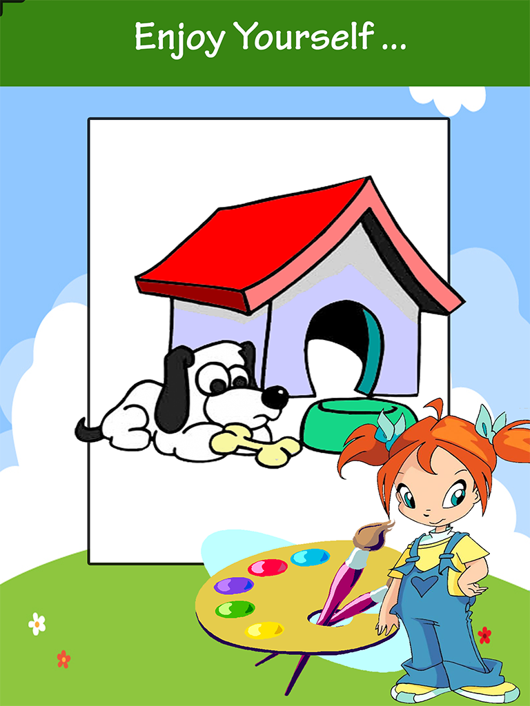 Dog Coloring Book For Kids: Drawing & Coloring page games free for learning skill screenshot 7