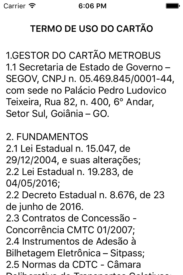 Cartão Metrobus screenshot 2