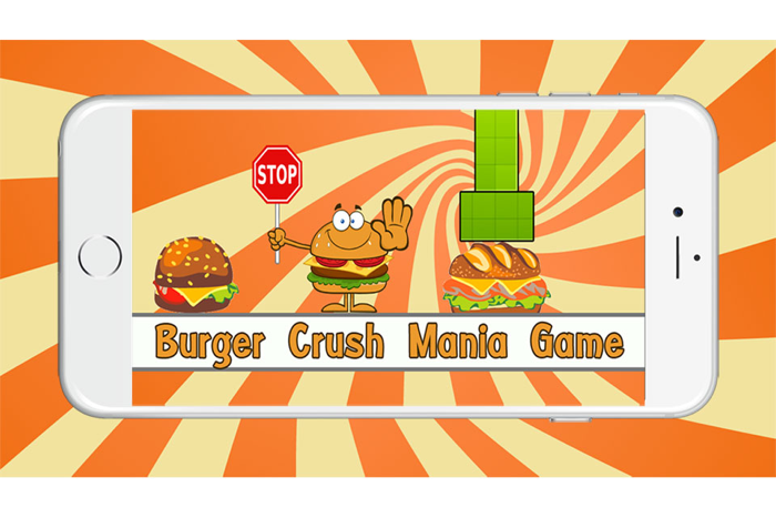 Burger Crush Mania Free Game for Kids