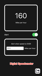 GPS Speedometer With Speed Limit Alarm screenshot