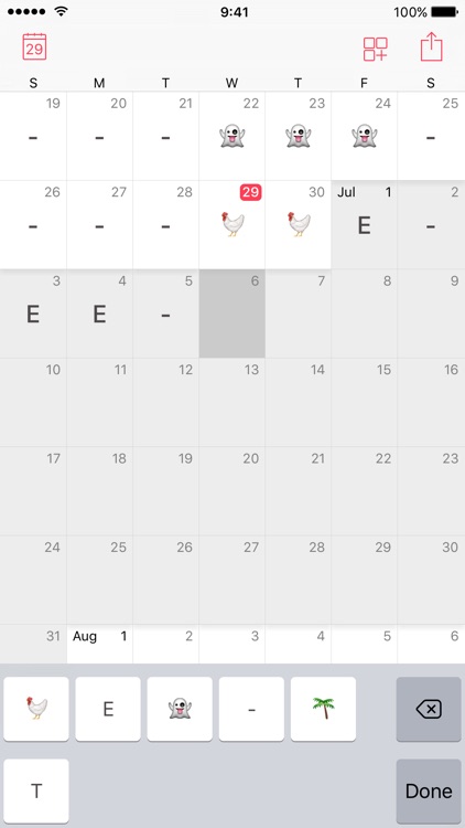 Shift Schedule - Type and Share Your Schedule