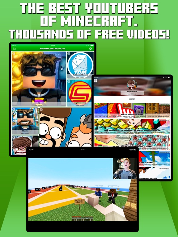 Youtubers Minecraft Edition iPad screenshot 1 - Photo & Video app