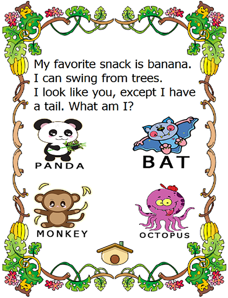 What animal am I quiz english cartoon preschool worksheets screenshot 8