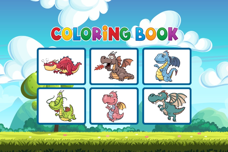 Dragon Coloring Book - Painting Game for Kids screenshot 2