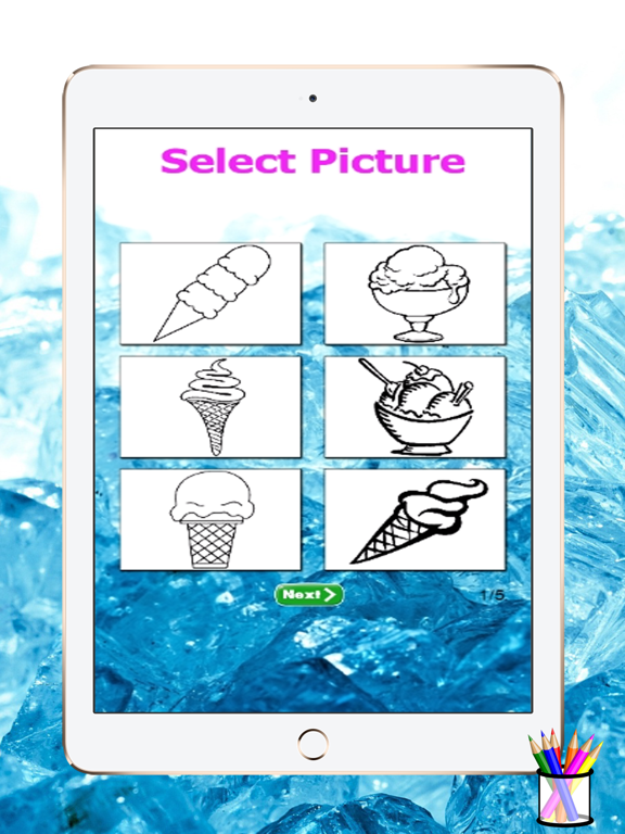 ice cream coloring book for kids iPad screenshot