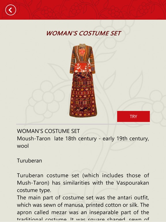 Armenian National Costume iPad screenshot 4 - Lifestyle app