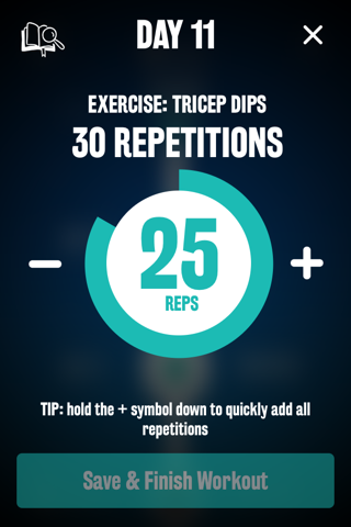 Men's Tricep Dip 30 Day Challenge FREE screenshot 2