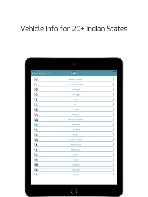 Vehicle Registration Search -detailed car info iPad screenshot