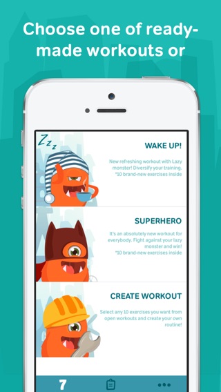 7 minute workouts with lazy monster PRO: daily fitness for kids and womenのおすすめ画像3