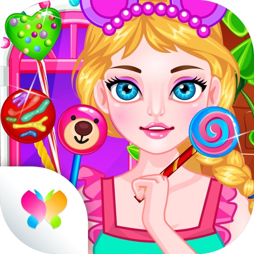 Lollipop candy maker icon