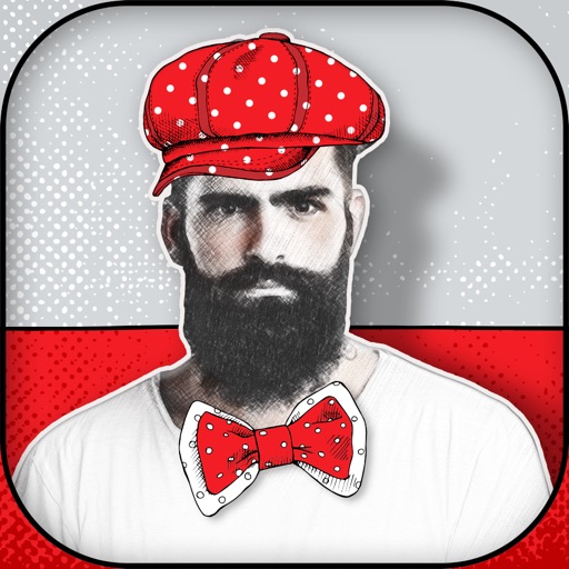 Hipster Camera Stickers – Photo Edit.or With Cool Mustache.s And Beard.s For Face