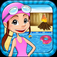 Pool Party and Bonfire - BBQ cooking adventure and chef game