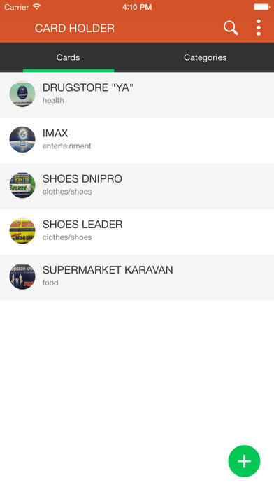 Screenshot #1 pour CardHolder - All cards keeper