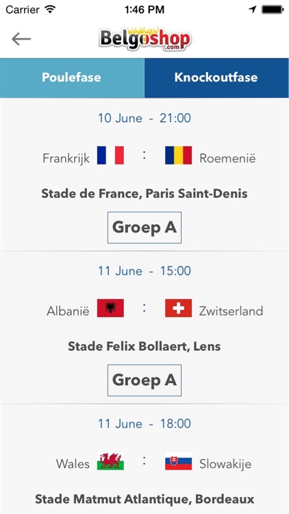 EK 2016 Belgoshop App