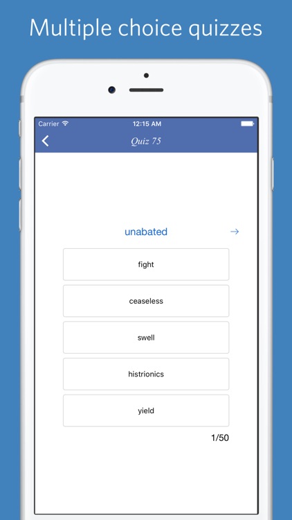 Educated Vocabulary List - quiz, flashcard and match game screenshot-3