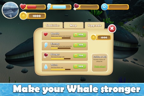 Big Blue Whale Survival 3D - Try whale simulator, be ocean animal! screenshot 4