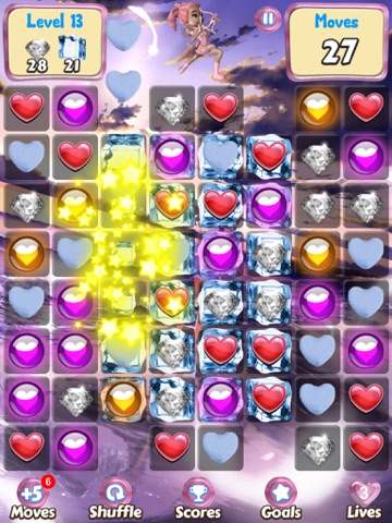 Love Girl Story - Match candy hearts for a splash of sugar iPad screenshot 3 - Games app
