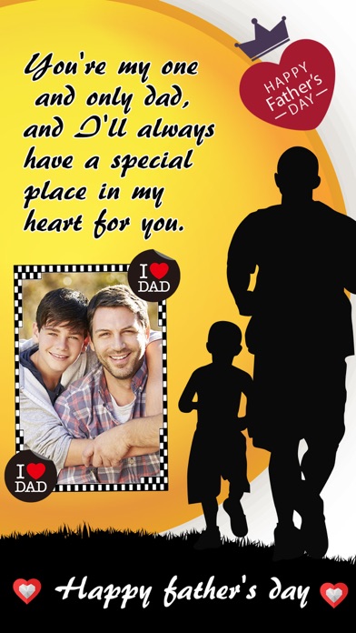 Father's Day Photo Frame.s, Sticker.s & Greeting Card.s Make.r HDのおすすめ画像2