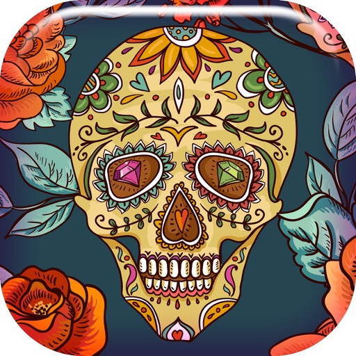 Skull Wallpaper Collection – Day of The Dead Background Images and Scary Lock Screen Themes icon