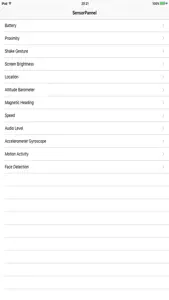 SensorPannel screenshot #1 for iPhone